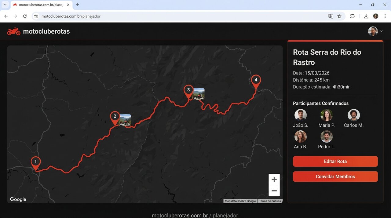 Planejamento de Rotas e Eventos